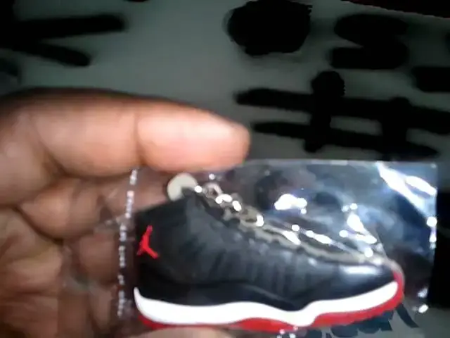 'Video thumbnail for Air jordan 11 bred, space jam, air jordan 5 raging bull  keychain'