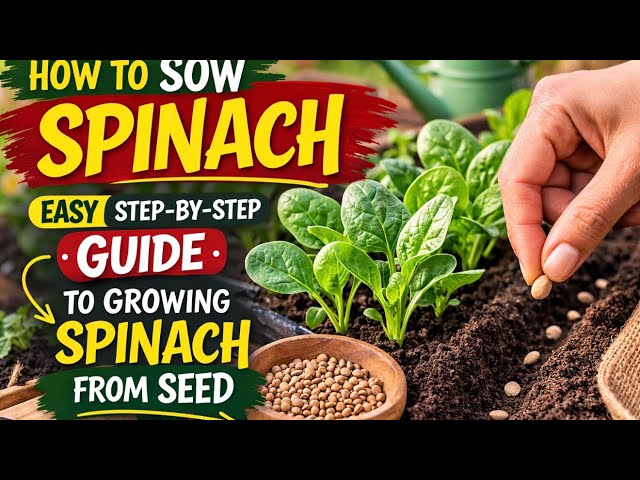 Video thumbnail for How to Sow Spinach | Easy Step by Step Guide to Growing Spinach from Seed