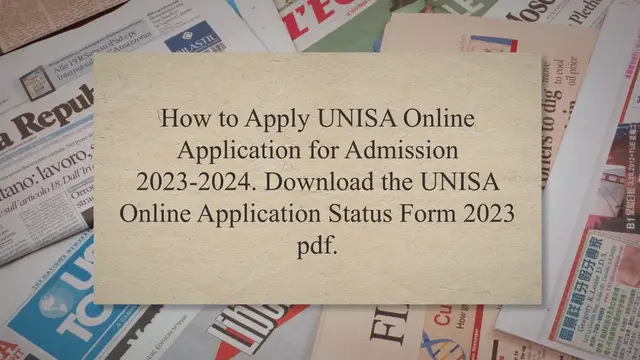 'Video thumbnail for Unisa Online Application 2023-2024 – www.unisa.ac.za'