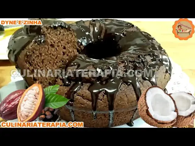'Video thumbnail for Bolo de Chocolate sem Lactose e sem Glúten - Bolo Fofinho com Cacau e Leite de Coco'