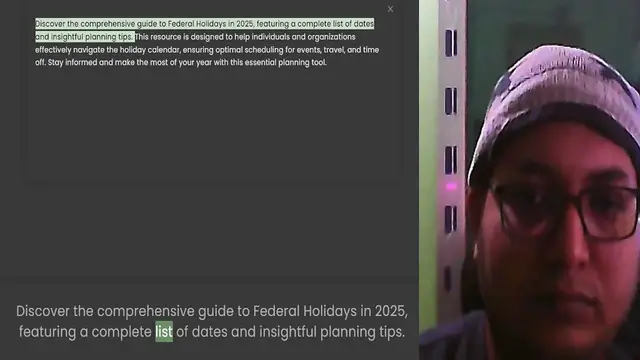 Video thumbnail for Discover the comprehensive guide to Federal Holidays in 2025, featuring a complete list of dates and insightful planning tips. This resource is designed to help individuals and organizations effectively navigate the holiday calendar, ensu