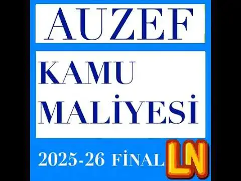 Video thumbnail for Kamu Maliyesi 2025-2026 Final Soruları (Bahar)