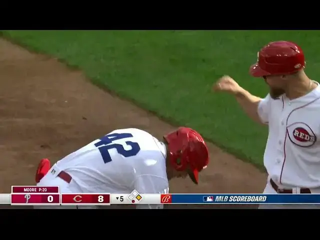 'Video thumbnail for TJ Friedl CRANKS a Two-Run Single! | Cincinnati Reds | 4/15/2023'