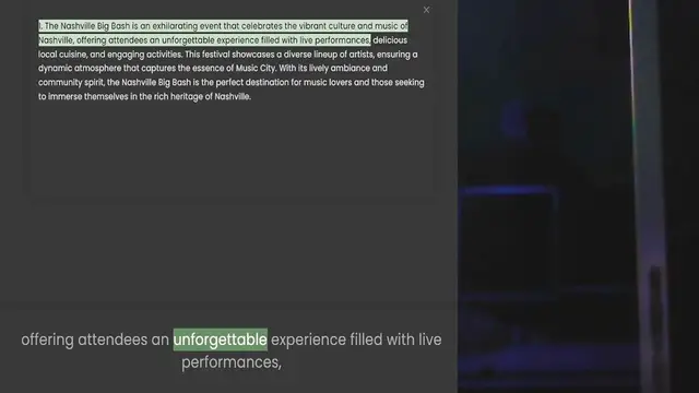 Video thumbnail for Nashville, offering attendees an unforgettable experience filled with live performances, delicious local cuisine, and engaging activities. This festival showcases a diverse lineup of artists, ensuring a dynamic atmosphere that captures th