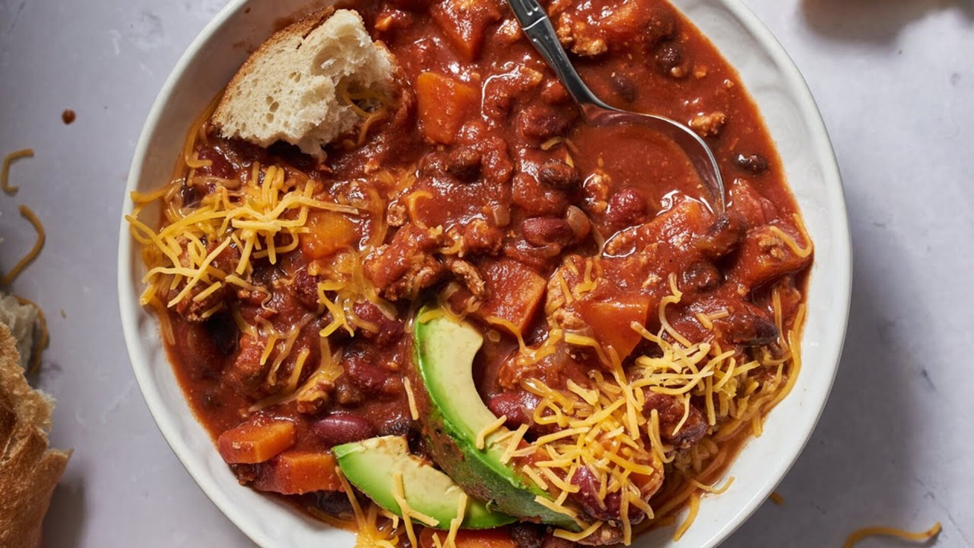 Video thumbnail for Easy Slow Cooker Spicy Turkey Chili Recipe