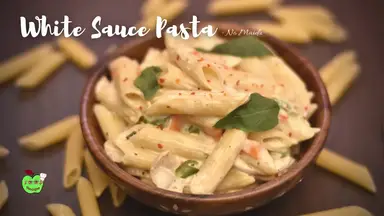 'Video thumbnail for White Sauce Pasta without Maida (flour)'