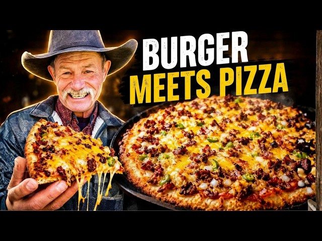 Video thumbnail for Grilled Cheeseburger Pizza With Bacon and Jalapenos with 5 Minute Pizza Dough!
