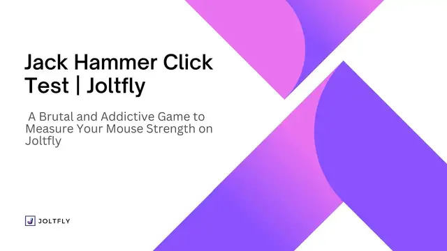 Video thumbnail for Jack Hammer Click Test: A Fun and Easy Way to Measure Your Reflexes with Joltfly
