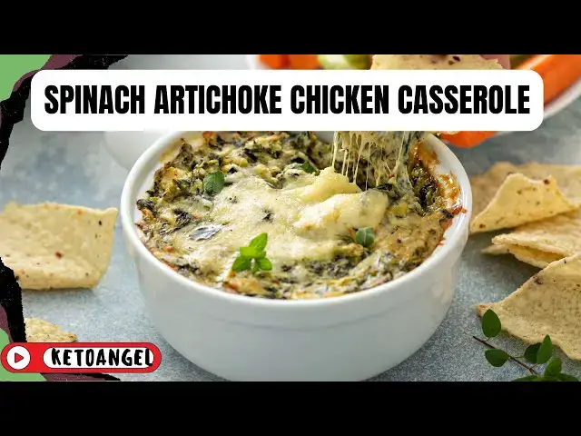 Video thumbnail for Spinach Artichoke Chicken Casserole