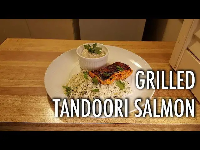Video thumbnail for Grilled Tandoori Salmon with Cucumber Raita and Jeera Rice | Dinner Recipes | Cooking with Anadi