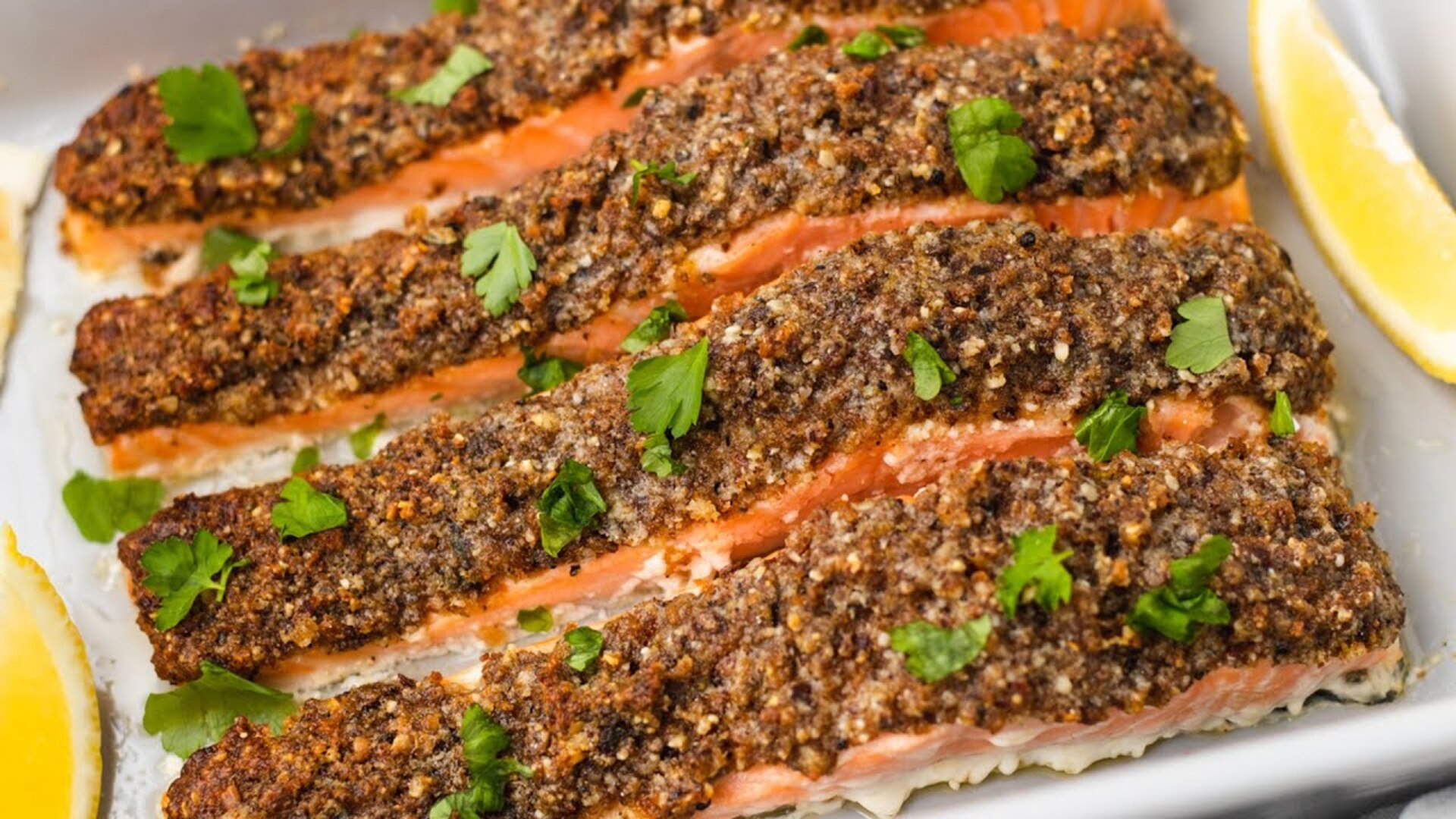 Video thumbnail for Simple Parmesan-Crusted Salmon Recipe