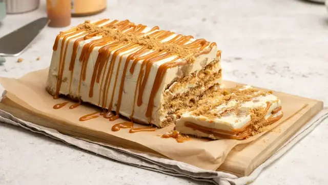 'Video thumbnail for This Caramel Apple Icebox Cake Recipe Gives Your Favorite Old-School Treat New Life'