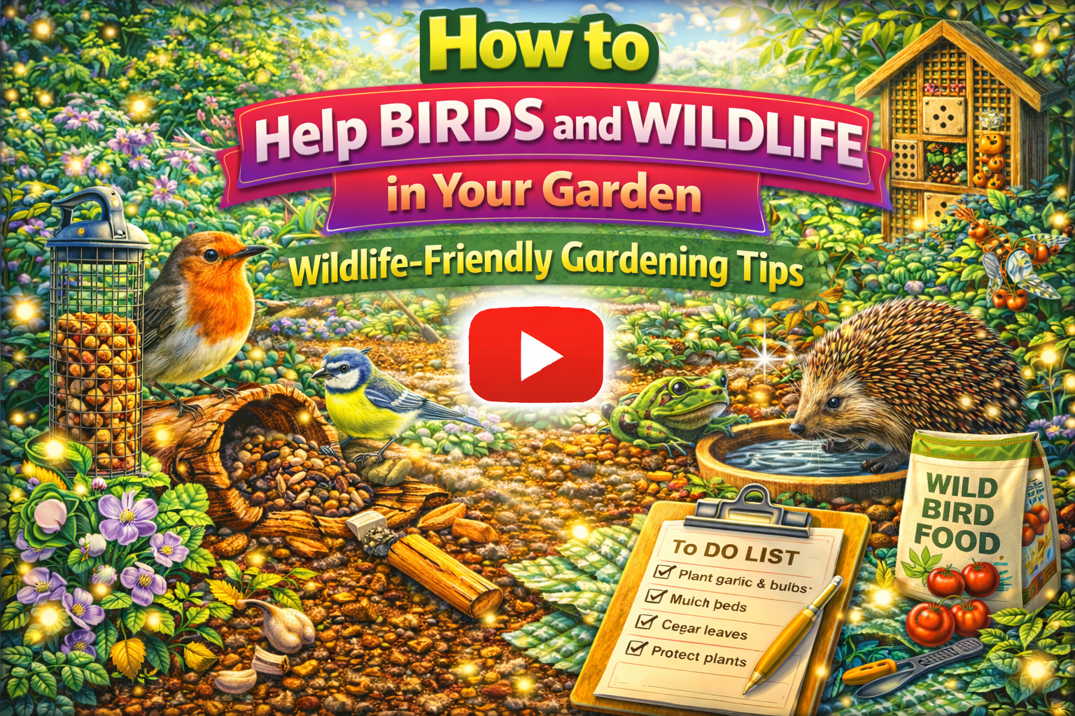 Video thumbnail for How to Help Birds and Wildlife in Your Garden | Wildlife-Friendly Gardening Tips