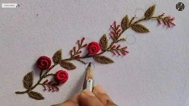 Video thumbnail for Unveil Rolled Woven Picot Stitch Hand Embroidery / Rose Stich Embroidery