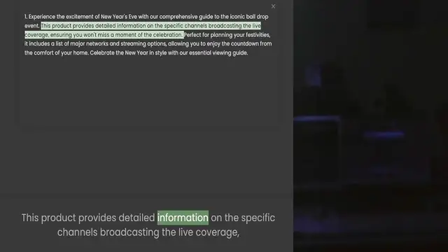 Video thumbnail for 1. Experience the excitement of New Year's Eve with our comprehensive guide to the iconic ball drop event. This product provides detailed information on the specific channels broadcasting the live coverage, ensuring you won't miss a momen