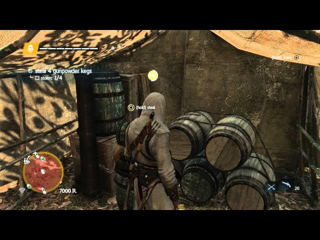 Video thumbnail for Assassin's Creed IV: Black Flag - The Gunpowder Plot: Steal 4 Gunpowder Kegs, Human Shields, Action