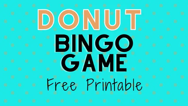 Video thumbnail for donut bingo free printable