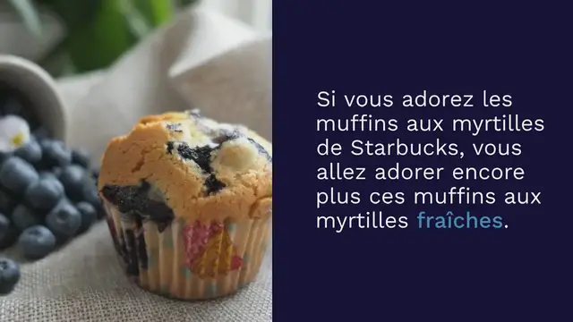 Video thumbnail for Muffins aux myrtilles (comme chez Starbucks)