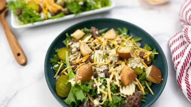 'Video thumbnail for Big Mac-Inspired Salad Recipe'