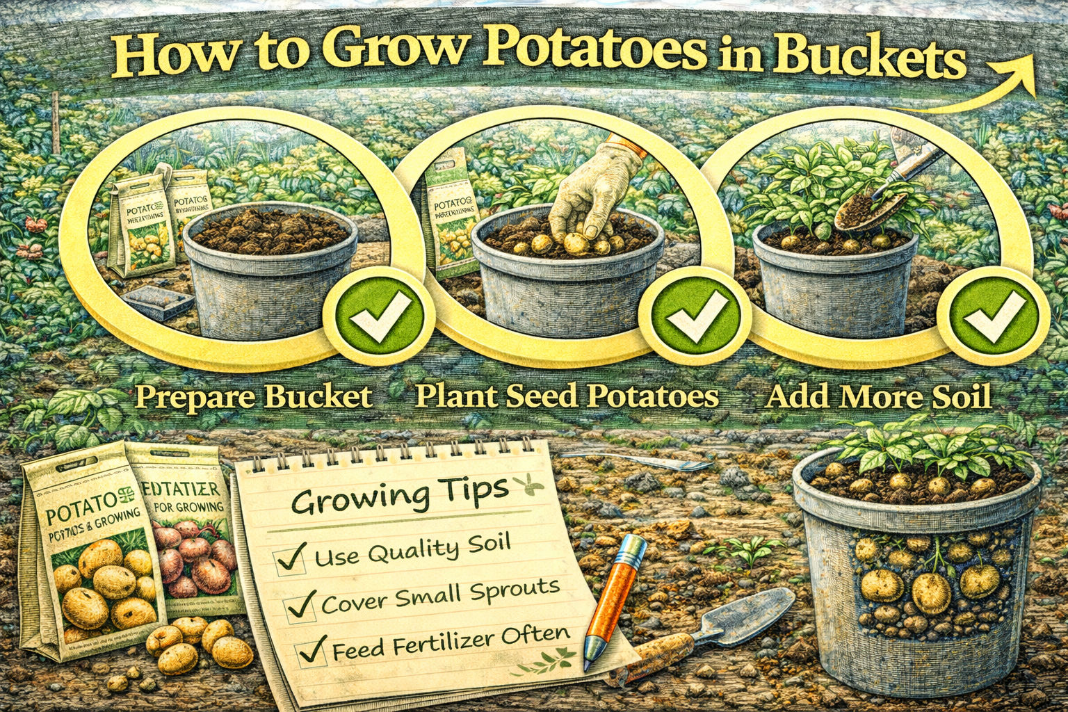 Video thumbnail for How to Grow Potatoes in Buckets