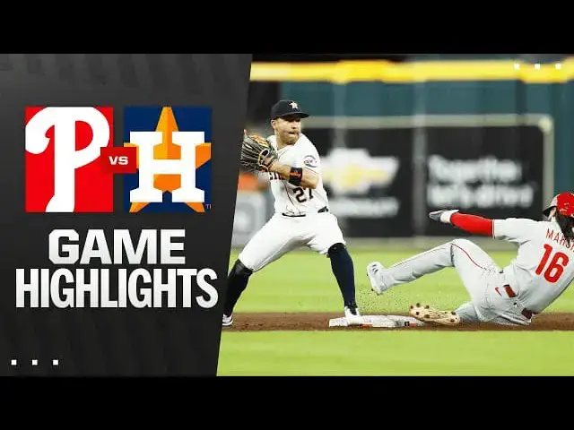 Video thumbnail for Philadelphia Phillies at Houston Astros Full-Game Highlights! | 06/25/2025