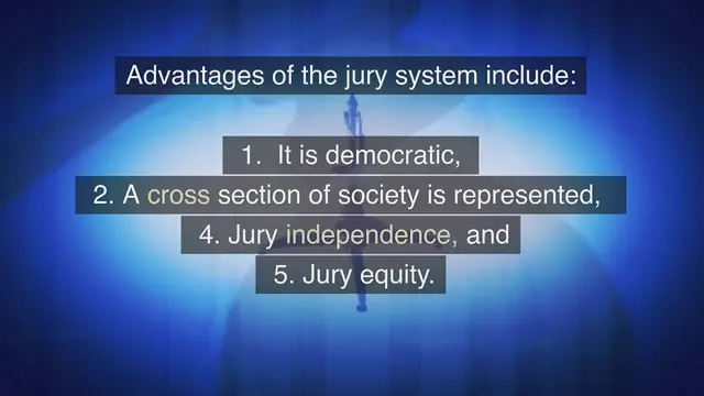 Video thumbnail for Advantages of the jury www.e-lawresources.co.uk