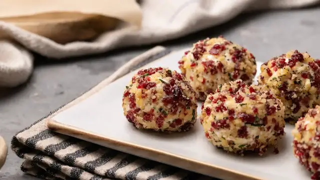 Video thumbnail for Festive Goat Cheese Balls Recipe