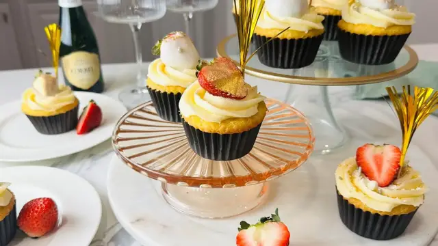 Video thumbnail for Our New Year's Eve Champagne Cupcakes Recipe Is The Perfect Way To Celebrate [PUBLISH BETWEEN: Dec 1-30]