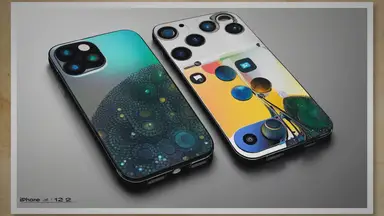 'Video thumbnail for Cover for the iPhone 12 with golden glitter and a transparent base'