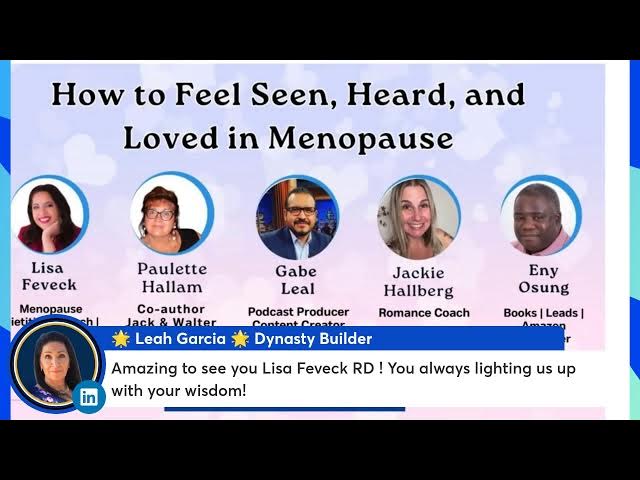 Video thumbnail for Your Menomorphosis Live: How to Fell Seen, Heard, and Loved in Menopause