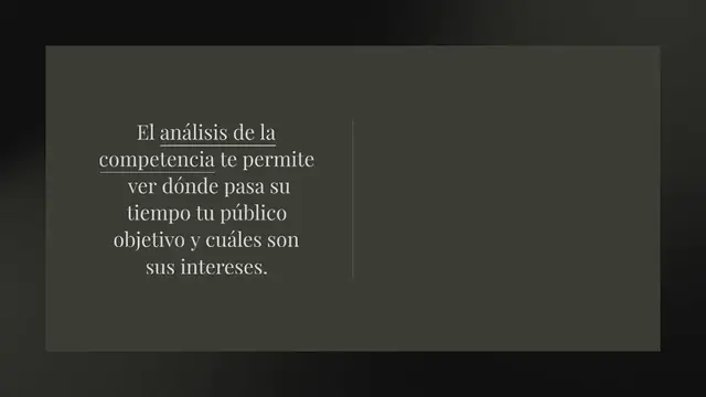 Video thumbnail for Análisis de la competencia