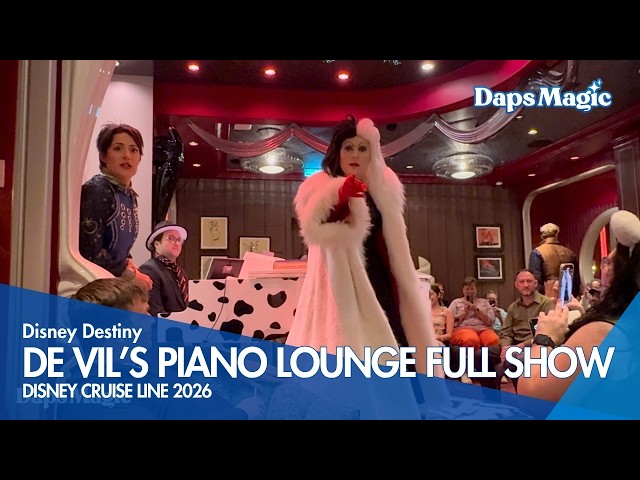 Video thumbnail for Step into the Spotlight: De Vil’s Piano Lounge Live on the Disney Destiny! 🎹🖤