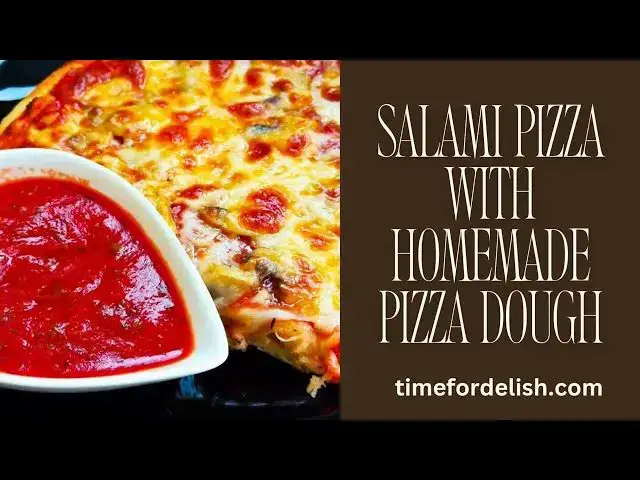 Video thumbnail for Salami Pizza Recipe (And Dough)