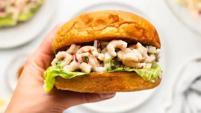 Video thumbnail for Old Bay Shrimp Salad Sandwich Recipe