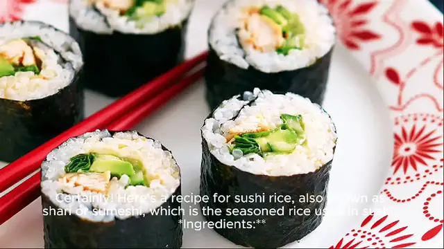 Video thumbnail for sushi rice recipe