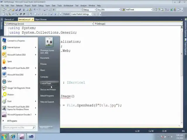 Video thumbnail for Returning an image using WCF Service