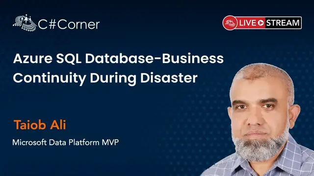 Video thumbnail for Azure SQL Database Business Continuity During Disaster by Taiob Ali || SQL Server Virtual Conference