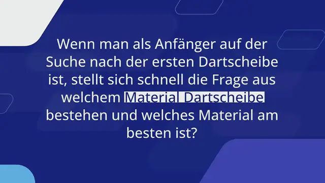 Video thumbnail for Aus welchem Material bestehen Dartscheiben?
