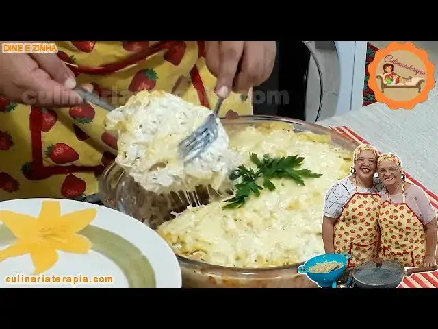 Video thumbnail for Macarrão Cremoso com Frango ao Molho Branco - Lasanha de Frango com Macarrão