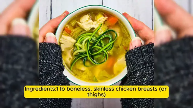 Video thumbnail for Easy Chicken Zoodle Soup Recipe