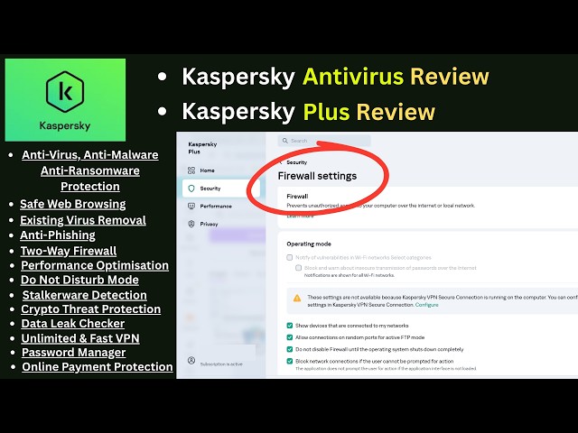 Video thumbnail for Kaspersky Antivirus | Kaspersky Plus | Kaspersky Antivirus Review | Kaspersky VPN