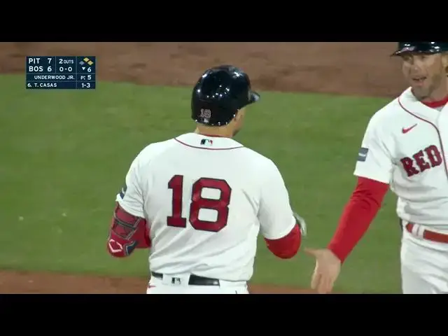 'Video thumbnail for Adam Duvall SMACKS a RBI Double, Scoring Alex Verdugo! | Boston Red Sox | 4/3/2023'
