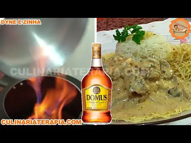 Video thumbnail for Strogonofe de Carne com Conhaque Flambado na Panela de Pressão