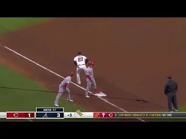 'Video thumbnail for Stuart Fairchild CRANKS a Speedy RBI Triple! | Cincinnati Reds | 4/10/2023'