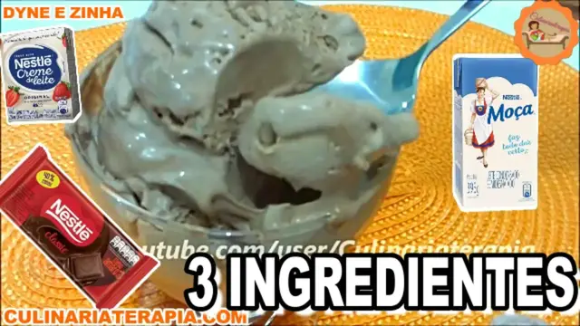 Video thumbnail for Sorvete de Chocolate com 3 Ingredientes