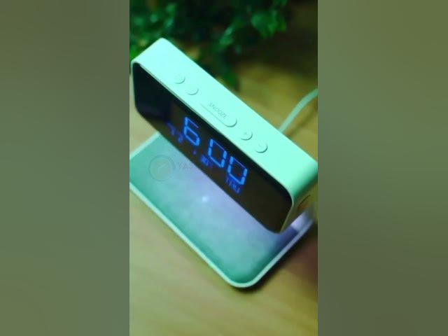 Video thumbnail for 🔥 Wireless Charger with Time Alarm Clock LED🔥 #wirelesschargers #techshort