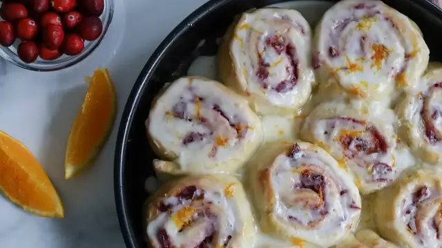 Video thumbnail for Extra Fluffy Cranberry Cinnamon Rolls Recipe