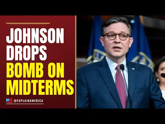 Video thumbnail for Mike Johnson Leaves Meeting With Trump - Drops Midterm Bombshell