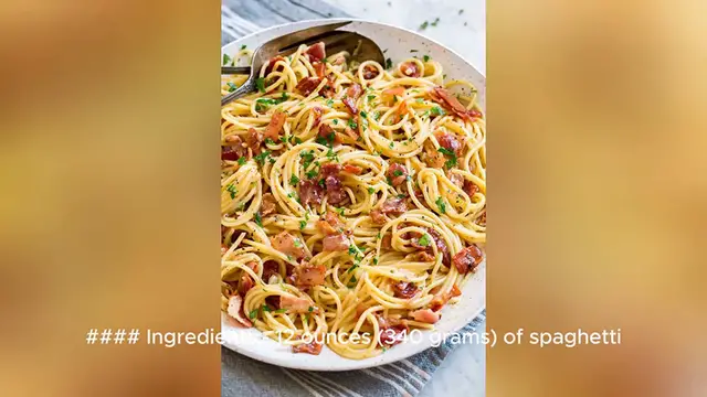 Video thumbnail for carbonara recipe