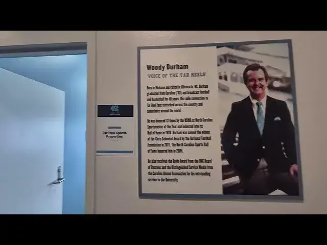 Video thumbnail for Refurbished Kenan press box, with impressive tribute to #UNC program, great games, great players